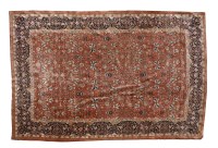 Lot 896 - A large Persian Kashan hand-knotted carpet