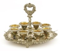 Lot 269 - A George IV silver egg cup stand