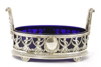 Lot 288 - A German silver twin-handled centrepiece