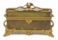 Lot 320 - A Lithyalin and gilt metal-mounted box