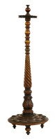 Lot 371 - A Victorian carved and turned walnut snooker cue stand