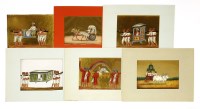 Lot 436 - Six Indian paintings on mica