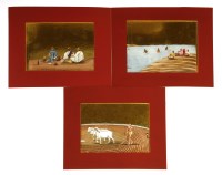 Lot 439 - Three Indian paintings on mica