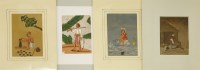 Lot 154 - Four Indian paintings on mica
