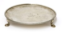Lot 283 - A George II silver card tray