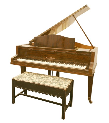 Lot 359 - A mahogany baby grand piano
