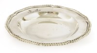 Lot 182 - A late Victorian silver soup plate