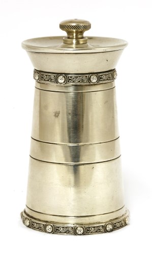 Lot 104 - A modern silver pepper grinder