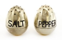 Lot 89 - A pair of Victorian silver egg-shaped condiments