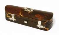 Lot 149 - An unusual novelty silver-mounted tortoiseshell cheroot holder case