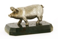 Lot 68 - An Edwardian silver model of a pig