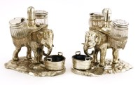 Lot 85 - A pair of late Victorian electroplated cruets