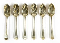 Lot 158 - A good set of six George III Scottish silver tablespoons