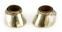 Lot 91 - A pair of late Victorian novelty silver salt cellars