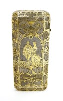 Lot 143 - A fine mid-19th century Continental silver and silver gilt combined cheroot case and vesta case