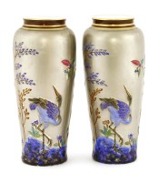 Lot 319 - A pair of Limoges porcelain vases
