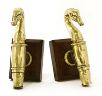 Lot 334 - A pair of French polished brass taps