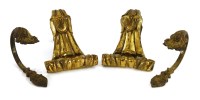 Lot 316 - A pair of William IV gilt and lacquered bronze curtain tiebacks