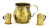 Lot 345 - A George III brass ale measure