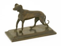 Lot 382 - A bronze model of a standing hound