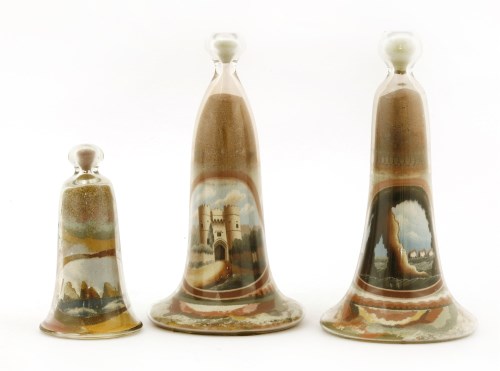 Lot 336 - A pair of Alum Bay sand ornaments by W Carpenter