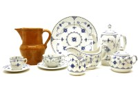 Lot 395 - A Furnivals pottery part dinner service