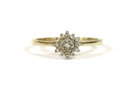 Lot 31 - A 9ct gold diamond cluster ring