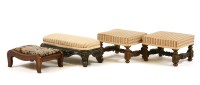 Lot 569 - A pair of walnut stools