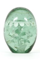 Lot 162 - A Victorian green glass dump weight