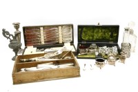 Lot 437 - A collection of silver and silver plate items