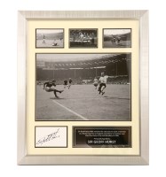 Lot 518 - A framed and glazed montage of scenes from the 1966 World Cup