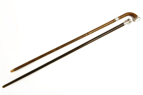Lot 477 - Two silver topped walking canes