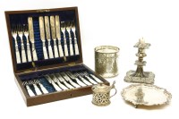 Lot 448 - A collection of silver plated items