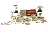 Lot 116 - Silver items: a cased presentation trowel