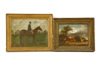 Lot 503 - English School
A MILKMAID WITH COWS
Oil on board