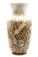 Lot 352 - A Cobridge stoneware 'Potteries' vase