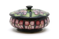 Lot 342 - A Moorcroft 'Violet' powder bowl and cover