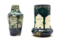 Lot 346 - Two Cobridge stoneware Hazedene trial vases