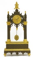 Lot 756 - A Charles X gilt and patinated bronze 'Troubador' temple timepiece