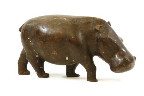 Lot 577 - An African hardwood hippo