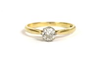 Lot 13 - A gold single stone diamond ring