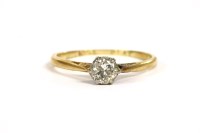 Lot 19 - A gold single stone diamond ring