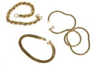 Lot 24 - An Italian 9ct gold plaited herringbone bracelet