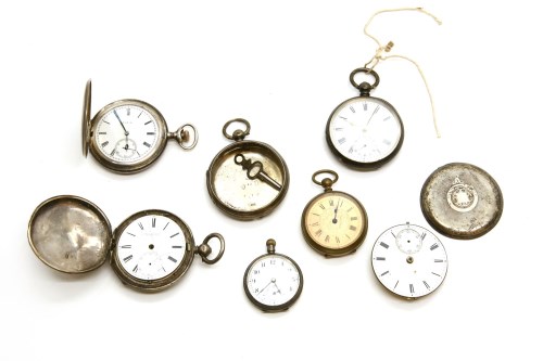 Lot 139 - A collection of silver pocket watches