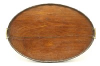 Lot 624 - An oval mahogany tray