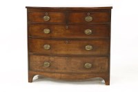 Lot 637 - A Regency mahogany bow front chest of drawers