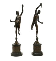 Lot 463 - A pair of 19th century classical bronze figures