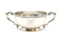 Lot 140 - A silver twin handled bowl
