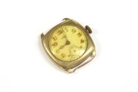 Lot 52 - A gentlemen's 9ct gold J W Benson mechanical watch head