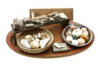 Lot 407 - A collection of hard stone eggs